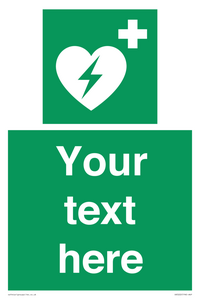 Custom Defibrillator Sign